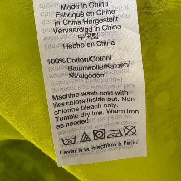 J.Crew Yellow Ruffle Neck Tank Blouse Dots Size Small - Picture 6 of 6